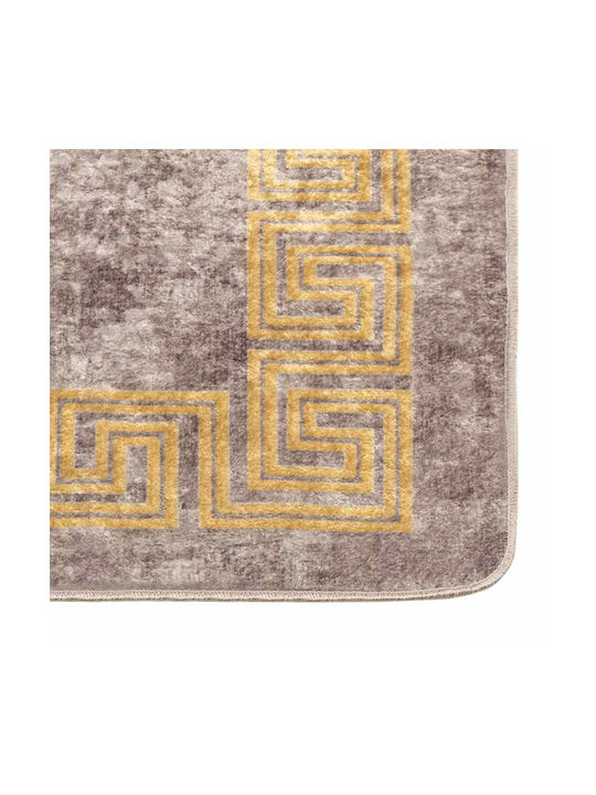 vidaXL Marsa Rutschfest Wohnzimmer Teppich Rechteckig Grau 100x200cm