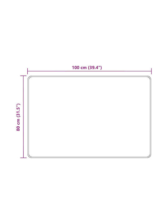 vidaXL Marsa Rutschfestes Rechteckiges Wohnzimmer Teppich Schwarz 80x100cm