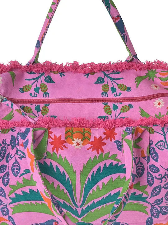 Ble Resort Collection Fabric Pink Beach Bag