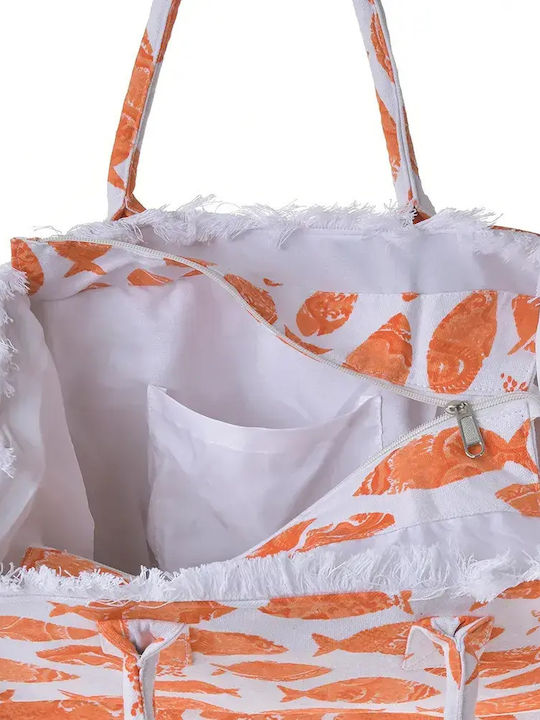 Ble Resort Collection Fabric Orange Beach Bag