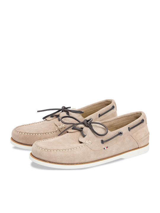Suede Ανδρικά Boat Shoes σε Μπεζ Χρώμα