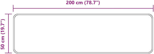 vidaXL Marsa Rutschfestes Wohnzimmer Teppich Rechteckig Schwarz 50x200cm