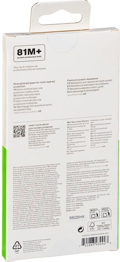 Belkin Sticlă Tempered Antibacteriană 0.33mm 2 Bucăți iPhone 17 / 17 Pro / 16 Pro