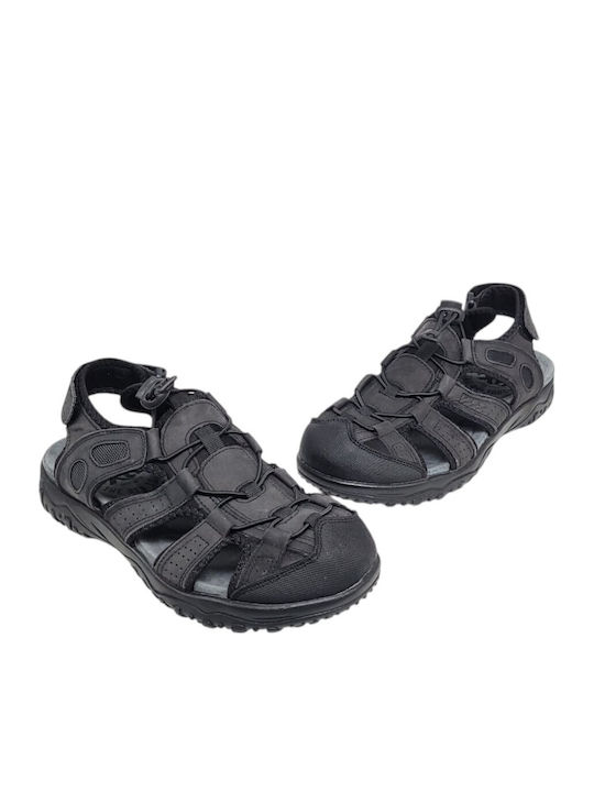 Leather Men's Sandals in Black Color
