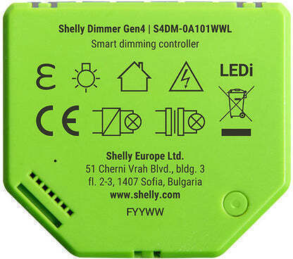 Shelly Gen4 Интелигентен Превключвател Димер ZigBee (Без Неутрален)
