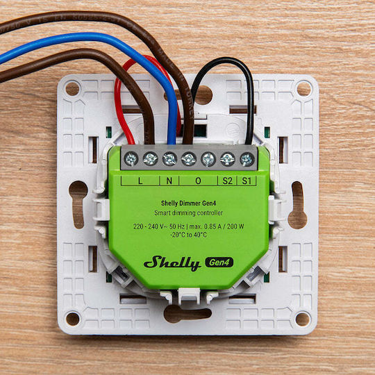Shelly Gen4 Интелигентен Превключвател Димер ZigBee (Без Неутрален)