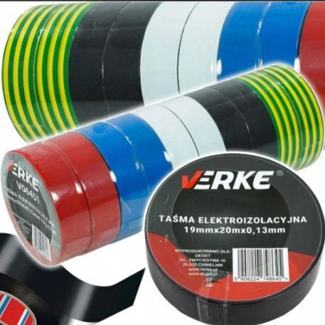 Verke Bandă de izolație 19mm x 20m 10buc Roșu