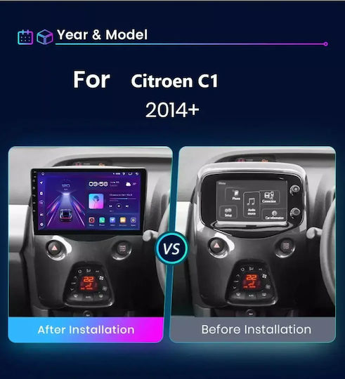 Citroen C1 2014+ Android Multimedia 4-64gb Octacore-carplay-androidauto Gps Wi-fi Bluetooth Sg-279
