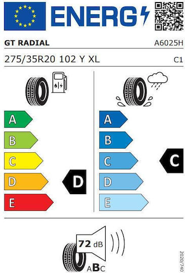 GT Radial Runflat 275/35R20 102Y Anvelopă Auto de Vară