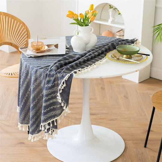 FRIPIA FRIPIA Tischdecke Rotunde Baumwolle Dunkelblau 140cm