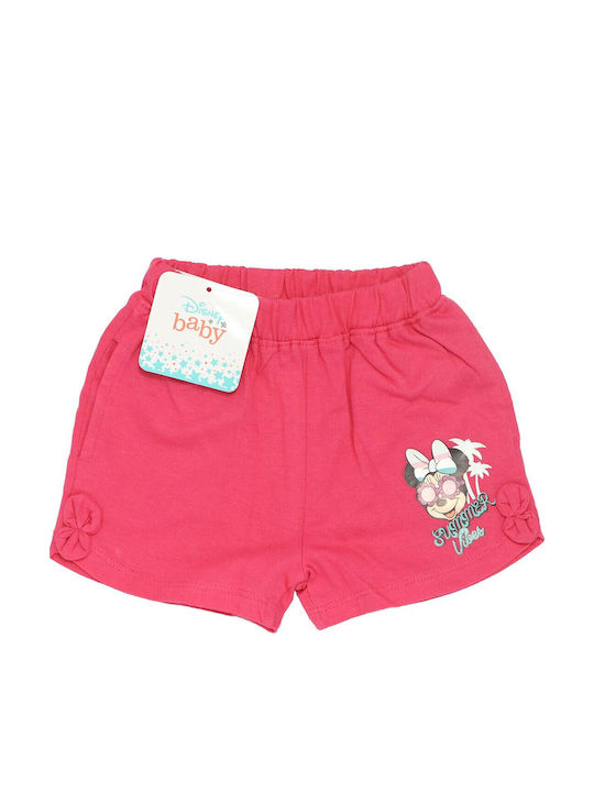 Kids Fabric Shorts/Bermuda Minnie Mouse Fuchsia