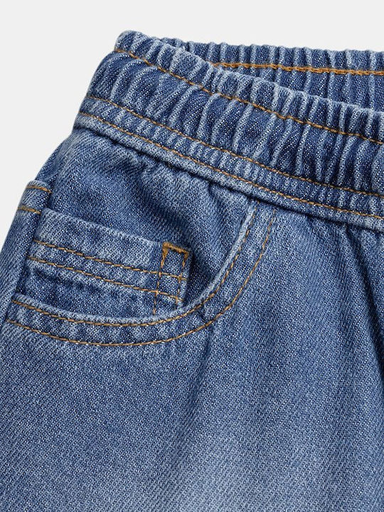 Kinder Shorts Bermudas Stoff Blau