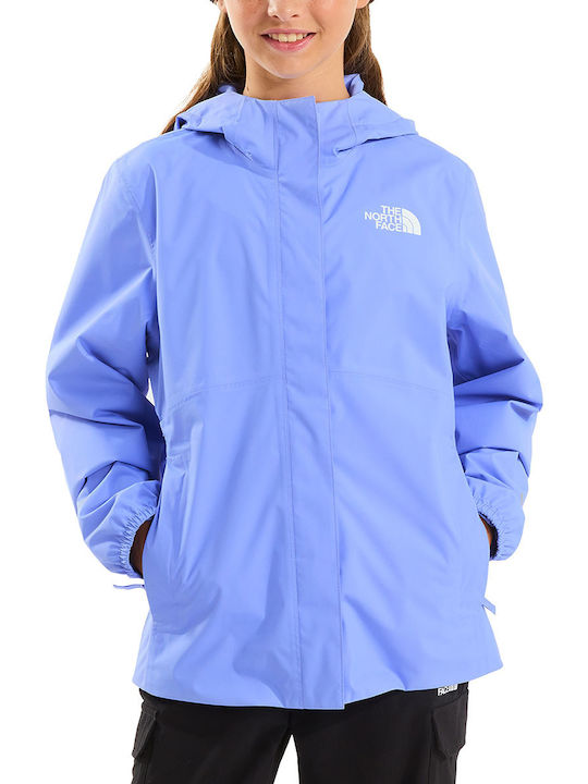 Antora Waterproof Kids Sports Long Windproof Jacket with Lining & Hood Purple