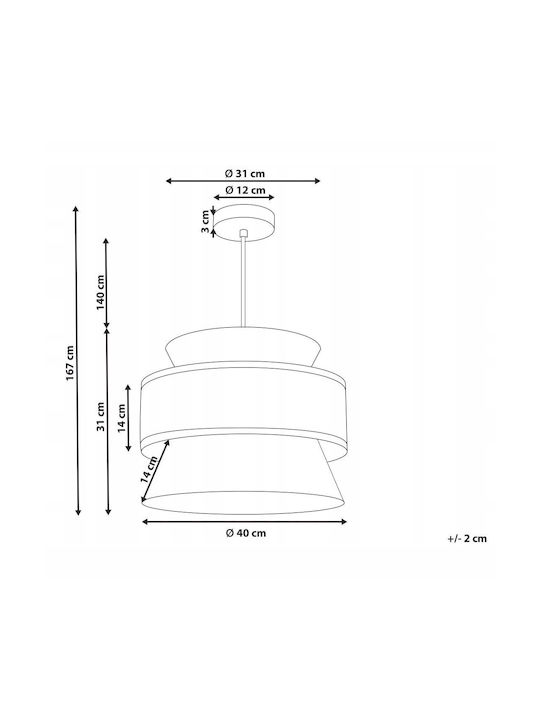 Beliani LUYANO Beige Ceiling Light