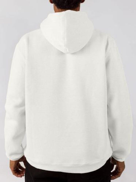 Φούτερ με Κουκούλα White