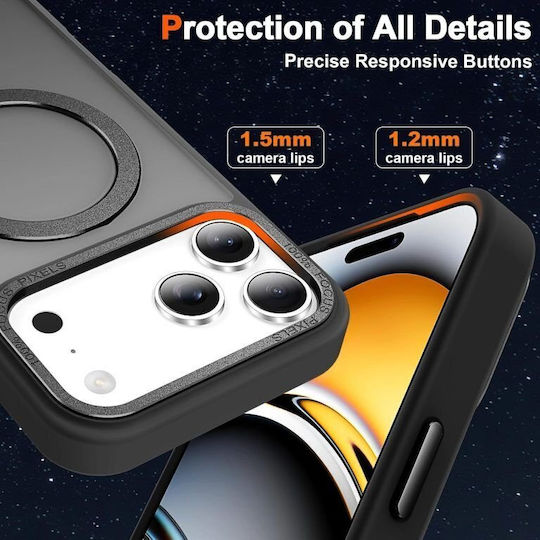 Orso Ostand Silicone Plastic Back Cover Black for iPhone 18 / 17 Pro