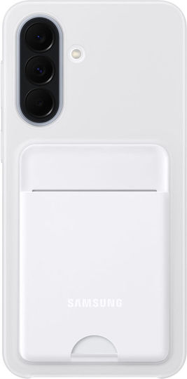 Samsung Card Slot Back Cover Silicone Plastic With Card Holder Gray Galaxy A37