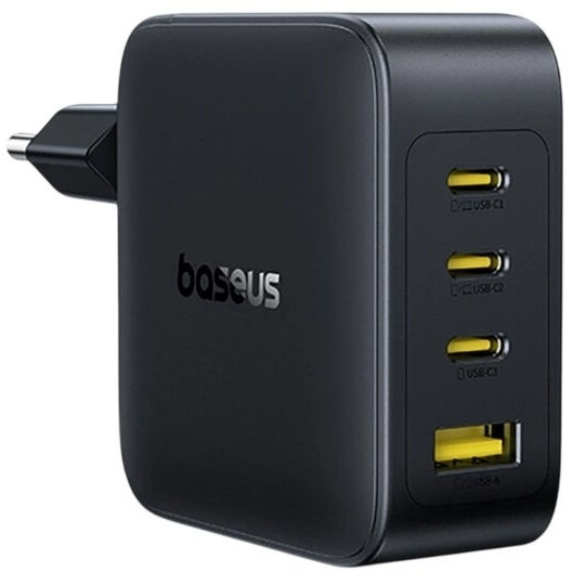 Baseus GaN Wireless Charger with USB-A Port and 3 USB-C Ports 140W Quick Charge 3.0 Black (EnerFill FH11)