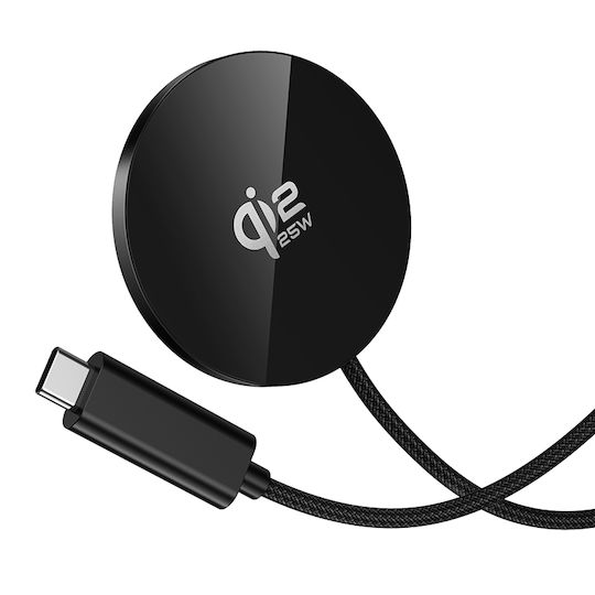 Hoco Асимов Безжичен Зарядно Qi2 25W Черен (CW63 Pro)