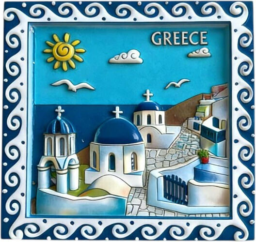 Tourist Souvenir Decorative Magnet Set 12 Pieces Greece 678506