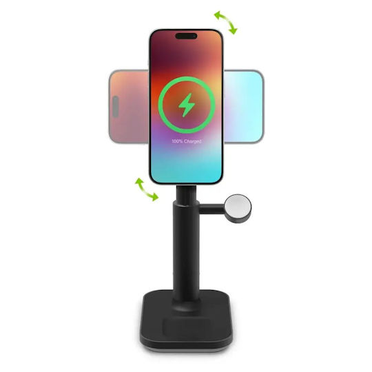 Mophie Зарядно Magsafe 15W Черен (Extendable Stand 3-in-1)