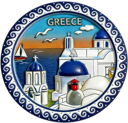 Tourist Decorative Magnet Souvenir Set 12 Pieces Greece 678545