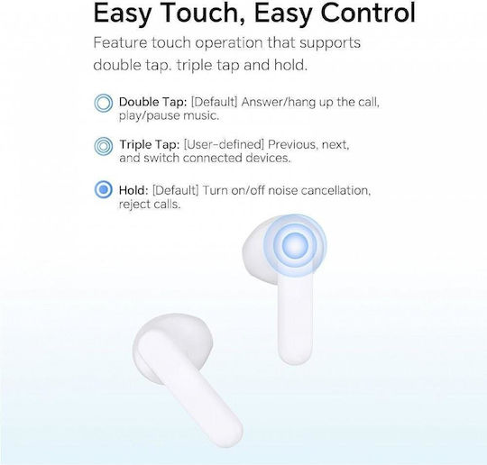 Honor Choice X7e Active In-ear Bluetooth Handsfree Ακουστικά με Αντοχή στον Ιδρώτα και Θήκη Φόρτισης Λευκά