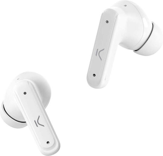 Ksix Vision In-Ear Bluetooth-Freisprecheinrichtung Kopfhörer mit Ladeetui Weiß