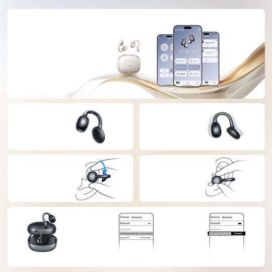 Joyroom JR-OE3 In-ear Bluetooth Handsfree Ακουστικά με Αντοχή στον Ιδρώτα και Θήκη Φόρτισης Μαύρα