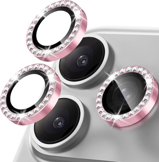 Orso Lens Protectoare Pentru Camera Mobilă Tempered Glass Diamante Roz iPhone 17 Pro iPhone 17 Pro Max