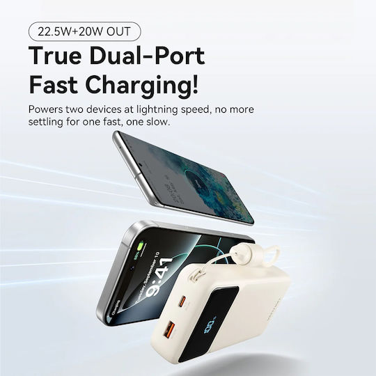 Vention XGY40 Външна Батерия 20000mAh 22.5W с USB-A Порт и USB-C Порт Черна
