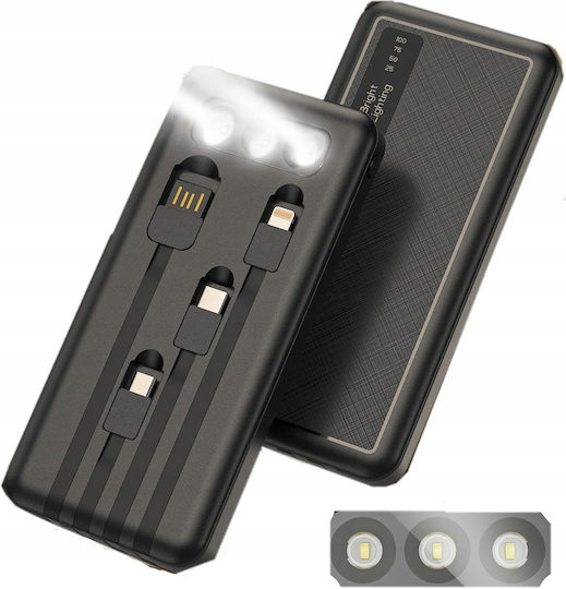 YZB0817 Power Bank 10000mAh με 2 Θύρες USB-A Μαύρο