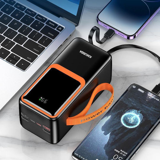 Kakusiga KSC-1090 Power Bank 50000mAh 20W with 2 USB-A Ports Power Delivery Black