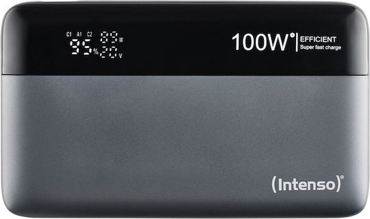 Intenso HE20000 Power Bank 20000mAh 100W with USB-A Port and 2 USB-C Power Delivery Ports Gray