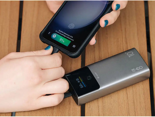 Tracer Comet Power Bank 10000mAh 22.5W με Θύρα USB-A και Θύρα USB-C Μαύρο