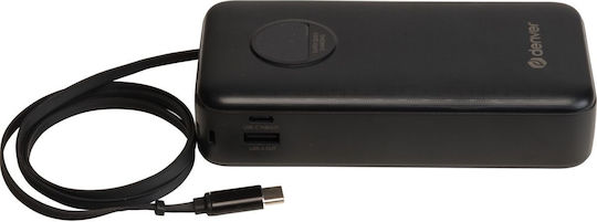Denver PQC-20065 Power Bank 20000mAh с USB-A порт и USB-C порт Черен