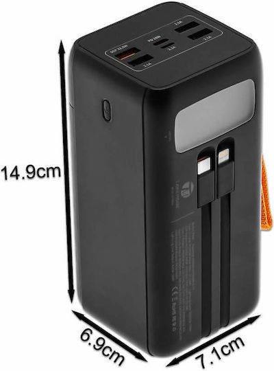 Takemore P805 Power Bank 50000mAh 22.5W με 4 Θύρες USB-A Μαύρο