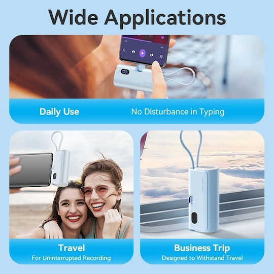 Vention FHQW0 Power Bank 4800mAh 20W με Θύρα USB-C Λευκό