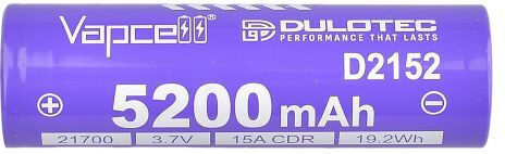 Baterie Vapcell Dulotec 21700 5200mAh 15A D2152