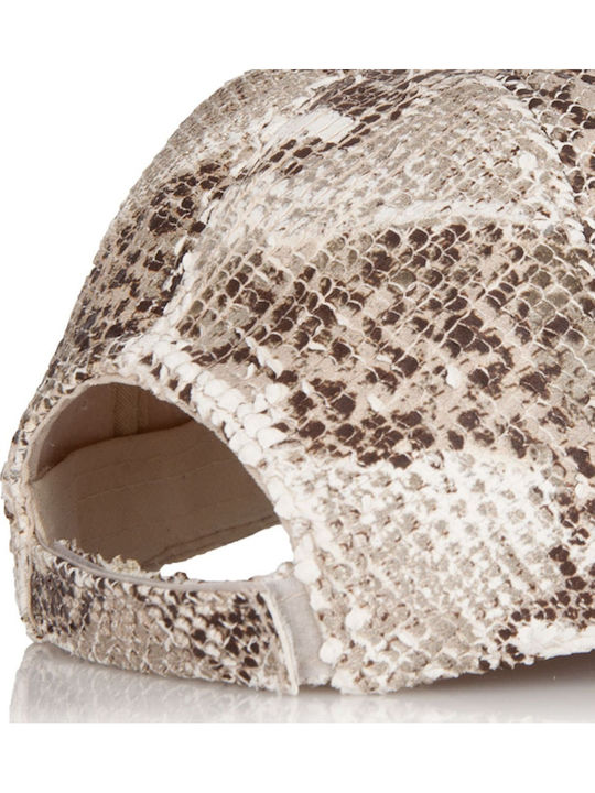 Leather Jockey Cap Mavrudis Mrdline 4910019 Brown Snake Print Unisex