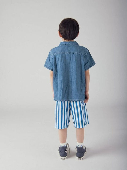 Kids Short-Sleeved Blue Shirt