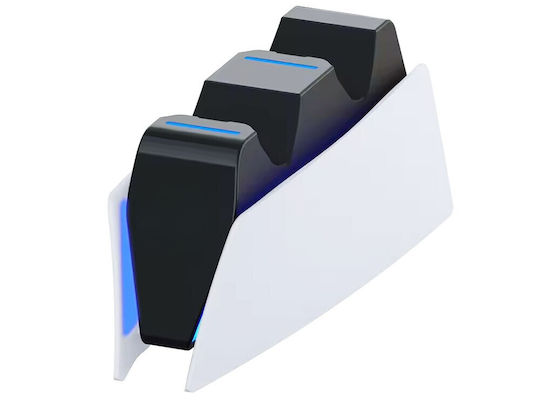 Stație de Încărcare pentru Controlere Ps5 Zola 2 Controlere Dualsense Indicator LED Protecție la Încărcare 5v 2a Cablu Usb-c 16 X 5.5 X 6.4 Cm Gri Negru
