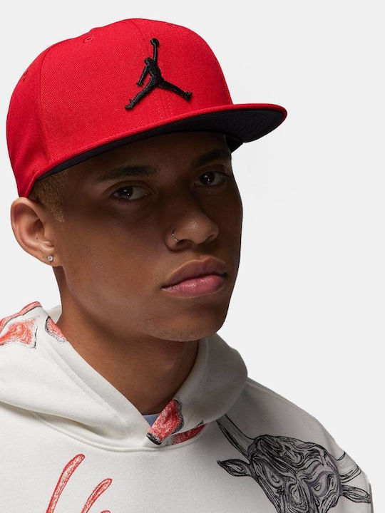 Jumpman Pro Cap Jockey με Ίσιο Γείσο Κόκκινο