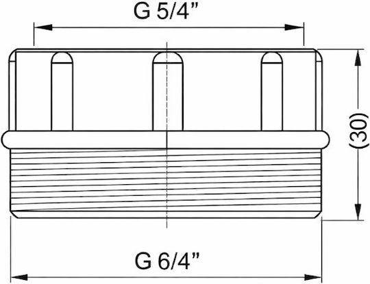 Αντάπτορας Πλαστικός 1 1/4" Θηλυκός X 1 1/2" Αρσενικός L30mm