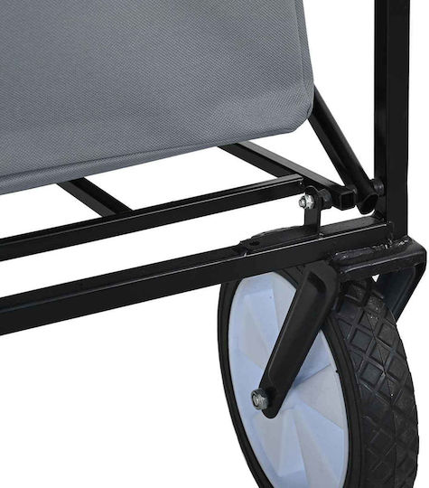 Folding Hand Trolley Gray 94 x 53 x 99 cm Oxford Fabric 42020660 Gray