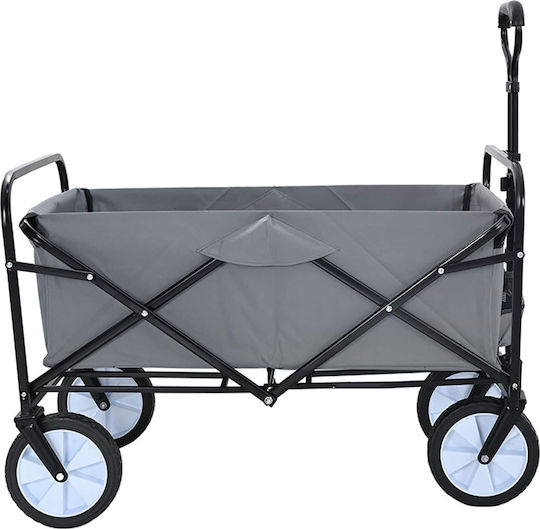 Folding Hand Trolley Gray 94 x 53 x 99 cm Oxford Fabric 42020660 Gray