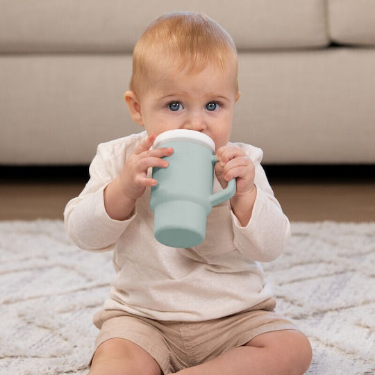 Infantino Toddler Cup with Handle and Straw Silicone Blue 260ml