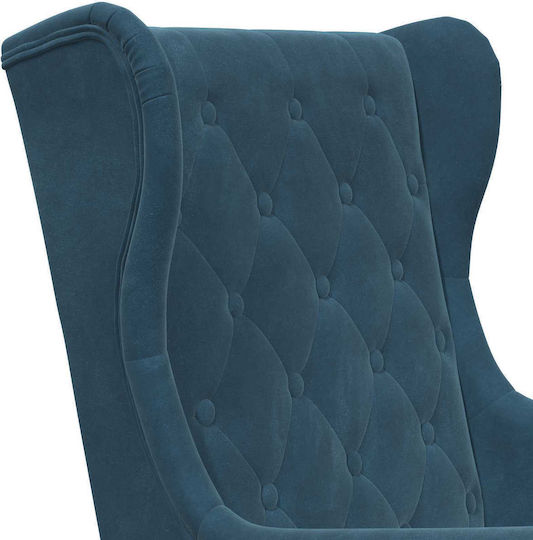 Sessel Aus Samt Blau 65x79x100cm