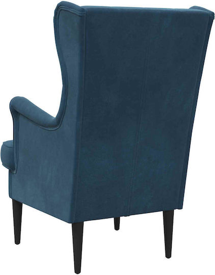 Sessel Aus Samt Blau 65x79x100cm