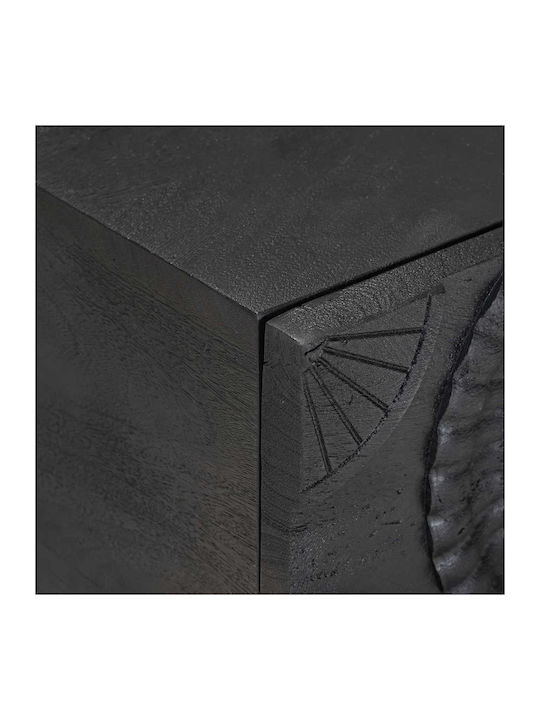 Wooden Black Bedside Table 40x30x20cm